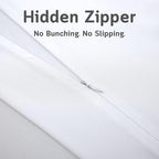 Cooling Pillow Covers for Curved Pillows – 2-Pack 28x20 Pearl White Moon-Shaped Zippered Pillowcases, 100% Rayon Derived from Bamboo, Ultra-Soft, Silky, Breathable, & Wrinkle‑Resistant - Image 6