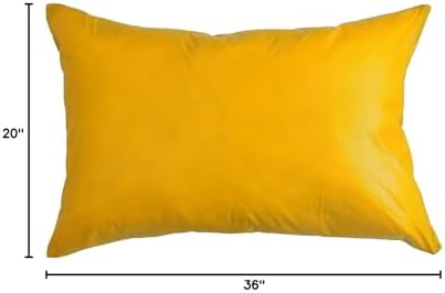 2pcs PU Waterproof Pillowcases With Zipper Pillow Protectors, Dust Proof, Grease Proof, Dog Proof, Extends Pillow Life, Utility Patent Leather Pillow covers, Beddings (King(20"*36"), Yellow) - Image 7