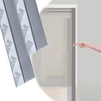 197 inch Light Blocking Strips Interior Doors, Peel & Stick Gray PVC Window Edge Blackout Strips, Light Gap Blockers for Bedroom/Nursery by Unknown