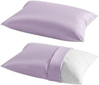 NTBAY Toddler Pillows with Pillowcases Set, 4 Piece 13 x 18, Light Purple by NTBAY