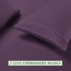 Elegant Comfort Luxury Soft 4-Piece 1500 Premium Hotel Quality Bed Sheet Set with Extra Deep Pockets 18-24 Inch, Wrinkle Free, Storage Pockets, Extra Deep Pocket 4PC Sheets, Twin XL, Purple - Image 7