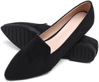SAILING LU Women's Pointy Toe Ballets Flats PU Leather - Image 4