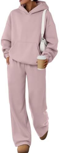 Trendy Queen Womens Oversized Hoodie Wide Leg Pants 2 Piece Lounge Set by TrendyQueen