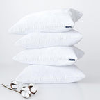 Moonsea Waterproof Zippered Pillow Protector, 4 Pack Cotton Terry Queen Size 20 x 30 Inch Pillow Protector, Pillow Covers Encasement, Pillow Case White by Moonsea