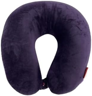 Bookishbunny 2pks U Shape Microbead Travel Neck Pillows Neck Head Support Airplane Bus Train Car Traveling Driving (Purple) - Image 2