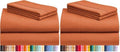 LuxClub 4 PC Queen Sheet Set, Queen Size, Deep Pockets 18" Wrinkle Free Cooling Sheets Machine Washable Hotel Bedding Silky Soft - Autumn Orange Queen (Pack of 2) by LuxClub