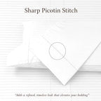 Threadmill 600TC Combed Cotton King Pillowcases, Damask Stripe, White - Image 5