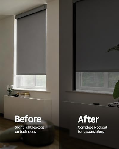 Yoolax Adjustable Aluminum Light Blockers for Window Shades, 2PCS, Black, L - Image 3