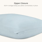 Bioweaves 100% Organic Cotton Body Pillow Cover for Body Pillowcases 300 Thread Count Soft Sateen Weave GOTS Certified with Zipped Closure - 21" x 54", Shore, Pack of 2 - Image 4