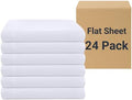 ZPECC Queen Flat Sheets Only White 24 Pack, Color-Coded Hem Threads by ZPECC-ABrandThatHasBeenFocusedOnBeddingFor20Years