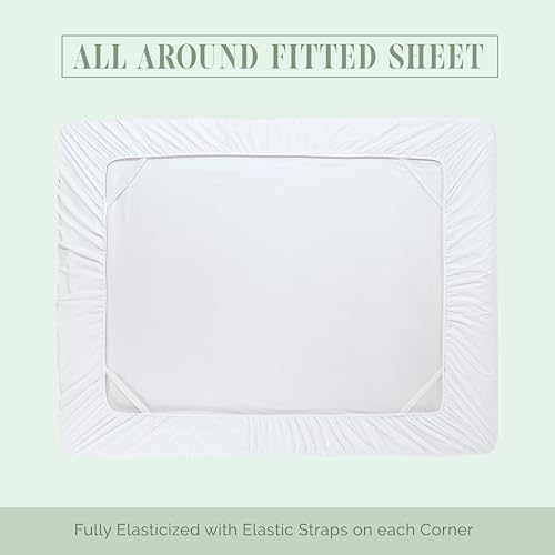 Elegant Comfort 1500 Premium Quality 4-Piece Bed Sheet Set - 18-24 Inch Extra Deep Pocket, Smart Storage Pockets, Wrinkle Free Ultra Soft 4PC Extra Deep Pocket Sheets, Twin/Twin XL, White - Image 7