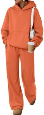 Trendy Queen Womens Oversized Hoodie Wide Leg Pants 2 Piece Lounge Set by TrendyQueen