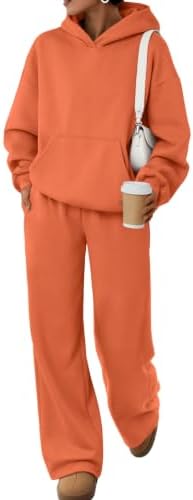 Trendy Queen Womens Oversized Hoodie Wide Leg Pants 2 Piece Lounge Set by TrendyQueen
