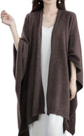 Women's Shawl Wrap Plus Size Cardigan 100% Merino Wool Poncho Cape Fall Winter Open Sweater Coat by Ailaile