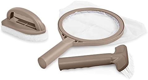 Intex PureSpa Maintenance Cleaning Accessory Kit and Cup Holder with Storage Tray Attachment and Inflatable Removable Headrest Pillows, (2 Pack) - Image 2