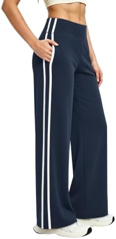 Alaroo Women's Pants Wide Leg High Waist with Pockets Loose Stretch Casual by Alaroo