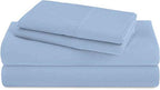 ARlinen 4 PCs Cot Sheets Sets 30" X 80", Egyptian Cotton Fitted Mattress Fits Upto 4"-8" Deep Perfect for Narrow Twin/RV Bunk/Guest Bed Replacement/Camping, Light Blue - Image 5