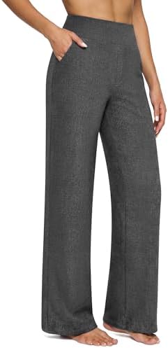 G4Free Yoga Pants for Women Wide Leg Pants with Pockets High Waisted by G4Free