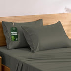 TOSMO Luxury Pillow Case Set of 2 - Cooling Viscose Derived from Bamboo, Oeko-TEX, Breathabl Silky Soft Pillow Cases with Envelope Closure (King / 20x40, Charcoal) by Tosmo