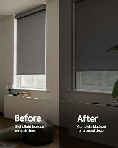 Yoolax Adjustable Aluminum Light Blockers for Window Shades, 2PCS, White, L - Image 3