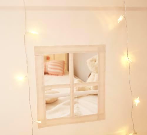 Mengersi Bed Canopy House Canopy Bed Curtains with Lights,Montessori House Bed Metal Floor Bed Canopy for Girls Boys,Fit for Twin Full Queen Bed,No Frame(Natural) - Image 6