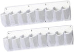 2 Pieces Shoe Storage Pocket Organizer Bedside Holder Bag Rack Hanging Non Woven Saving Easy Install Suitable for RV Bedroom, White - Image 7