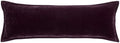 HiEnd Accents Stella Faux Silk Velvet Dark Violet Long Lumbar Pillow by HiEndAccents