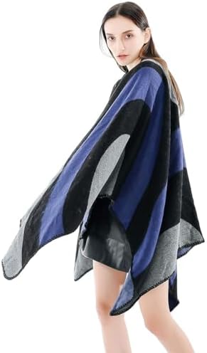 Lacavocor Women's Shawl Wrap Poncho Cape Cardigan Open Front - Image 4