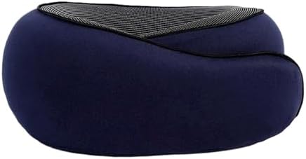 QUQUQ Travel Neck Pillow for Sleeping U-Shaped Cotton Pillow Portable Slow-Rebound Neck Support Comfortable(Blue,1pcs) by Unknown
