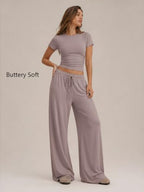 Trendy Queen Women's 2 Piece Matching Summer Lounge Set with Pockets - Image 2