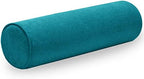 Cylinder Round Memory Foam Support Pillows Cervical Neck Roll Pillow with Pillowcase Soft, Comfortable and Breathable for Sleeping, Chair, Car, Sofa，Travel- Lake Blue24X6 by Velvetcossy
