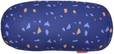 Bookishbunny 2pcs Micro Bead Microbead Roll Pillow Cushion for Bed Back Neck Head Body Support, 13" x 7", Various Designs (ConfettiLightBlue+RoyalBlue) - Image 2