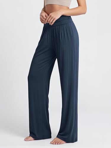 ODODOS Women's Wide Leg Palazzo Lounge Pants with Pockets Light Weight Loose Comfy Casual Pajama Pants-26/28/30"/32" Inseam - Image 2