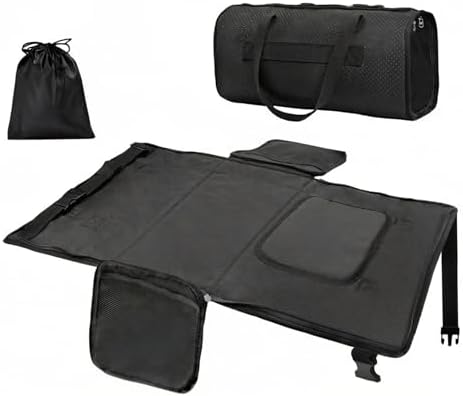 Inflatable Beds, Toddler Travel Bed, Toddler Airplane Bed, Lightweight Airplane Foot Hammock with Storage Bag, Adjustable Travel for Flights - Black by Unknown