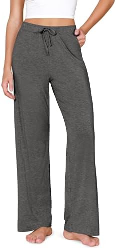 ODODOS Women's Lounge Pants with Pockets Drawstring Lightweight Loose Comfy Casual Pajama Pants-28/30" Inseam by ODODOS