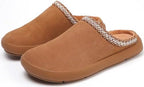 UBFEN Womens 100% Genuine Suede Mules Arch Support Indoor Outdoor Slippers by UBFEN