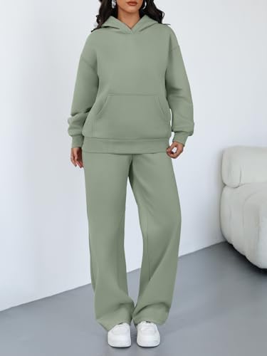 Trendy Queen Womens Oversized Hoodie Wide Leg Pants 2 Piece Lounge Set - Image 2