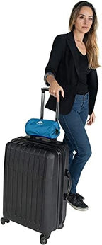 BlueHills Ultra Compact Travel Blankets Value Pack of 3 - Airplane Traveling Essentials Soft Flight Blanket Throw in a Bag Travel Gift – Peacock Teal, Black and Navy Blue - Image 6