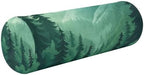 Mountain Forest Trees Green 02 Neck Roll Pillow Bolster Round Health Memory Foam Long Cervical Cylinder Pillows with Removable Washable Cover for Body Bed Legs Back Yoga by QwThum