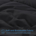 EASELAND Queen Size Down Alternative Comforter, Black, 88x88 Inches - Image 4