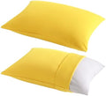 NTBAY Toddler Pillows with Pillowcases Set, 4 Piece 14 x 20, Yellow by NTBAY