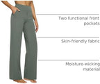 G4Free Yoga Pants for Women Wide Leg Pants with Pockets High Waisted - Image 4