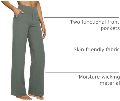 G4Free Yoga Pants for Women Wide Leg Pants with Pockets High Waisted - Image 4