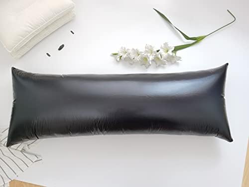 2pcs PU Waterproof Pillowcases with Zipper Pillow Protectors, Dust Proof, Grease Proof, Dog Proof, Extends Pillow Life, Utility Patent Body Pillow Covers, Beddings (Body(20"*54"), Black) - Image 2