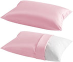 NTBAY Toddler Pillows with Pillowcases Set, 4 Piece 13 x 18, Pink by NTBAY