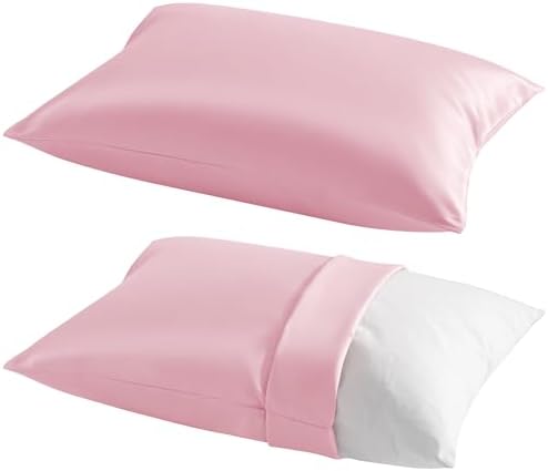 NTBAY Toddler Pillows with Pillowcases Set, 4 Piece 13 x 18, Pink by NTBAY