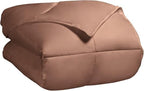 SUPERIOR All Season Reversible Down Alternative Comforter, King, Camel by SUPERIOR