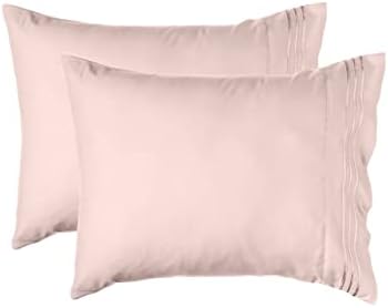 Elegant Comfort 4-Piece Solid Smart Sheet Set-Deep Pocket Fitted Sheet with Side Storage Pockets-Silky Soft 1500 Thread Count Egyptian Quality Microfiber, Wrinkle and Fade Resistant, Queen, Dusty Rose - Image 5