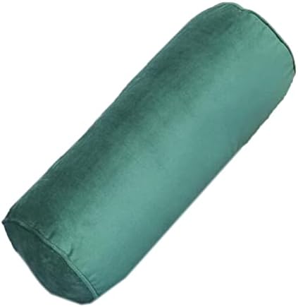 Tingting's Dream Smooth Velvet Long Bolster Pillow Sofa Cylinder Neck Pillow Round Cervical Roll Pillow Multifunctional Lumbar Waist Cushion (Blackish Green, 15×40cm/5.91"×15.7") by Unknown