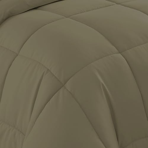 Sweet Home Collection 7 Piece Comforter Set Bag Solid Color All Season Soft Down Alternative Blanket & Luxurious Microfiber Bed Sheets, Sage, Full - Image 3